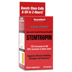MuscleMeds STEMTROPIN bottle front for convenient daily performance support
