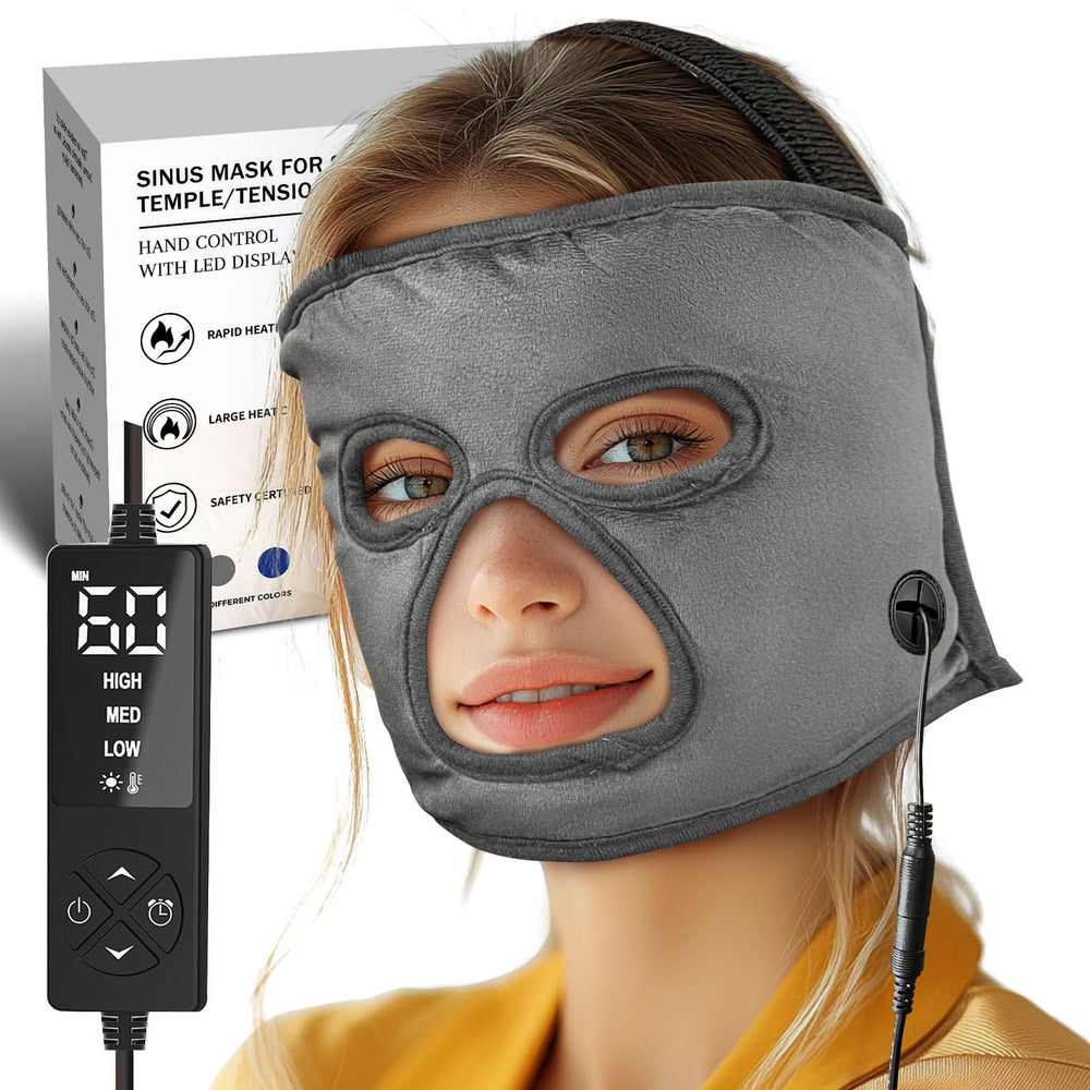 Sticro Ex-Large heated face mask with eye holes for targeted warmth and sinus comfort