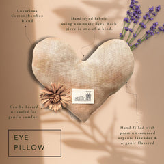 Stillnus organic lavender and flaxseed fill offers a gentle, grounding weight for relaxation rituals.
