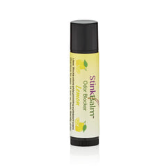 StinkBalm discreet application under nose image, quick odor defense during errands.