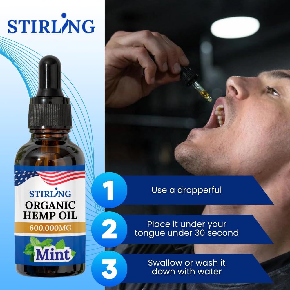 STIRLING Hemp Oil GMO-free, gluten-free, vegan-friendly formulation