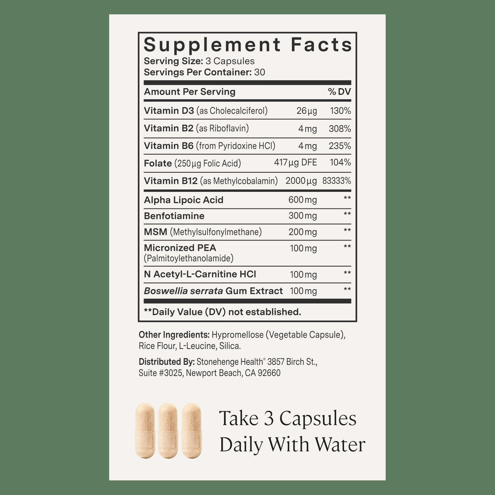 Robust B complex vitamins shown for nerve function support