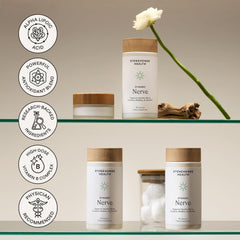 Gluten-free, non-GMO label on the Dynamic Nerve bottle