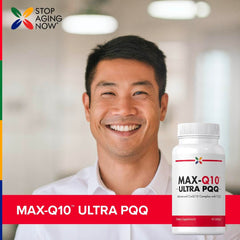 Stop Aging Now CoQ10 capsule view highlights compact softgel form.