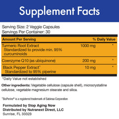 Turmeric powder scene from Stop Aging Now CUR-Q10 Ultra Complex emphasizing curcumin2K