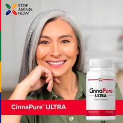 FDA registered facility seal on Stop Aging Now packaging.