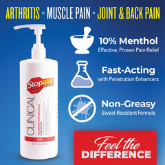 Stopain menthol 10 percent provides cooling sensation for immediate relief during treatment