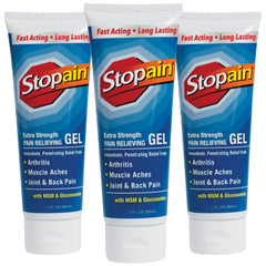 Stopain Pain Relief Gel bottle 3oz provides fast, targeted relief.