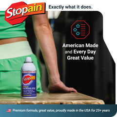 Stopain label detail with MSM and Glucosamine supporting mobility.
