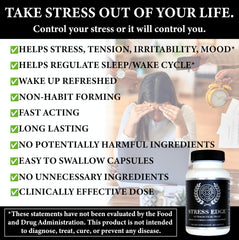 Straight Edge Stress Edge magnesium bisglycinate for gentle relaxation.