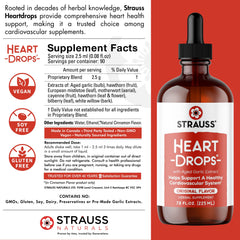 Strauss Heartdrops garlic ingredient emphasizes potent garlic blend for daily routines