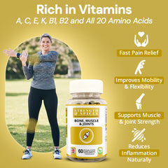 Strength & Spices vegan capsules for plant-based daily mobility support