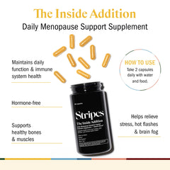 STRIPES Naomi Watts Addition capsules close-up highlighting compact daily capsules