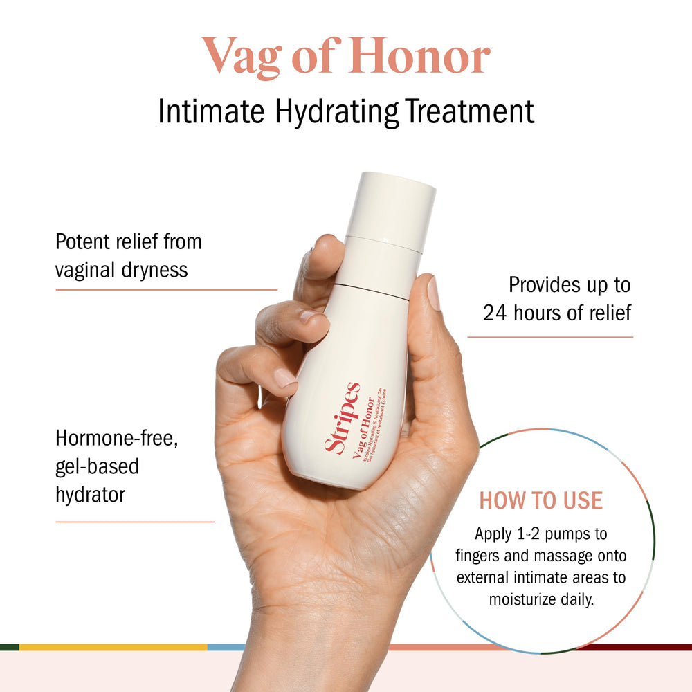 STRIPES Vag Honor gel pump for controlled, comfortable application