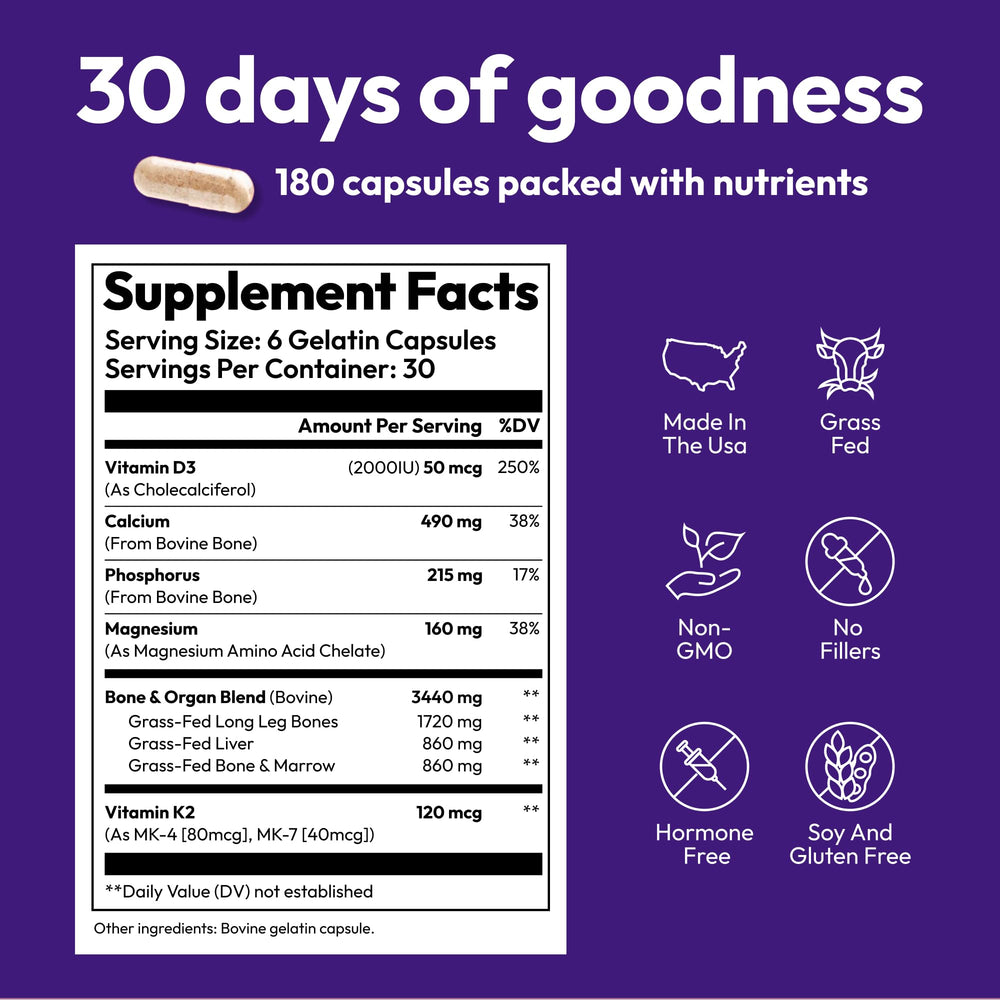 Strong Jaw daily bone support capsules for steady daily nutrition.