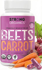 Strong Organics Beet Carrot Juice Caps bottle for a convenient daily capsule