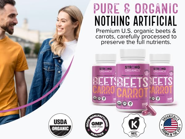 Strong Organics Beet Carrot Juice Caps capsule closeup reveals concentrated juice powder