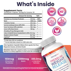 StrongHer Premium Weight Release label showcases vegan, gluten-free formula.