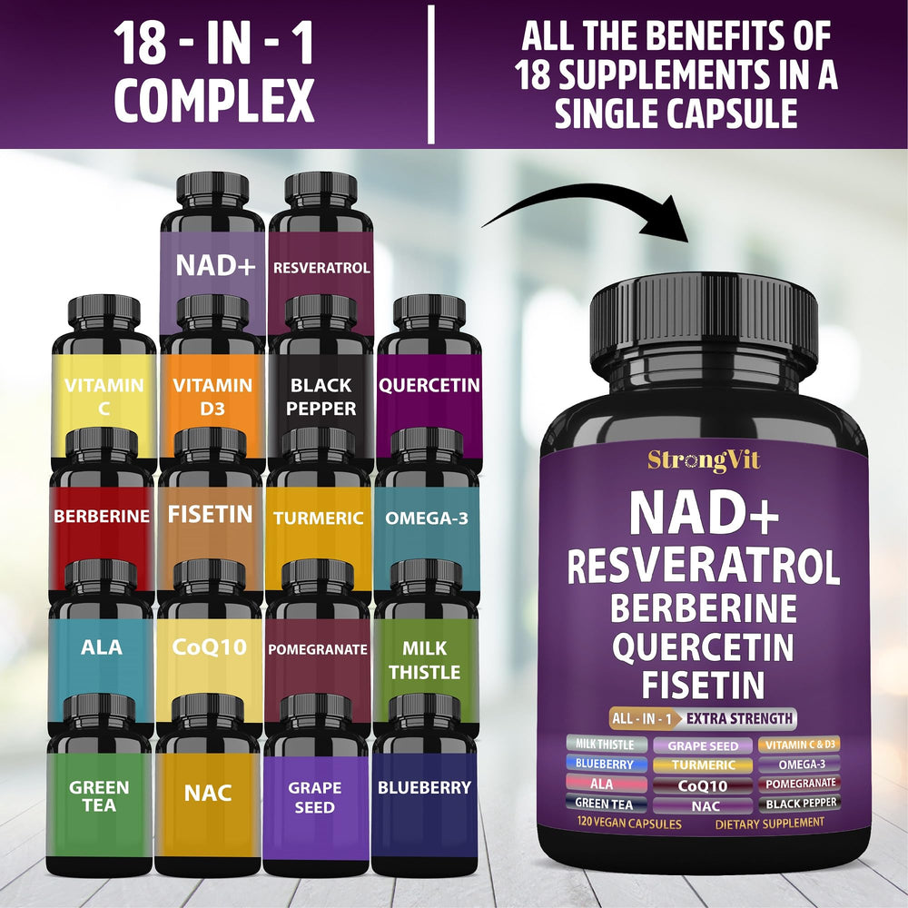 Anti-aging blend capsules from StrongVit for daily wellness