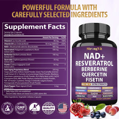 Vegan, gluten-free, and GMO-free StrongVit label on bottle
