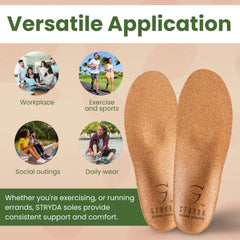 STRYDA odorless cork insoles keep feet fresh and hygienic.