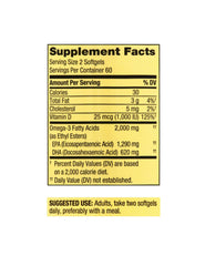 STS Home purified fish oil Omega-3 highlights quality ingredients.