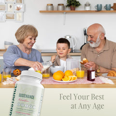 SUBSTANCE Nature's Sustenance 30 servings packaging, indicating convenient daily supplementation.