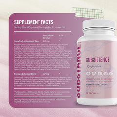 SUBSTANCE Organic fruit blend ingredients; colorful mix from over 20 fruits.