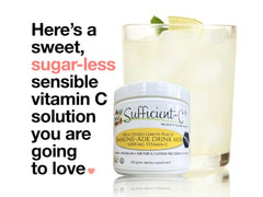 Sufficient-C lemon-peach flavor ideal for office or dorm hydration