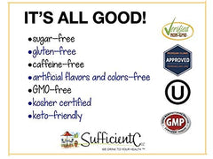 Sufficient-C travel-friendly 125 g pack for on-the-go use