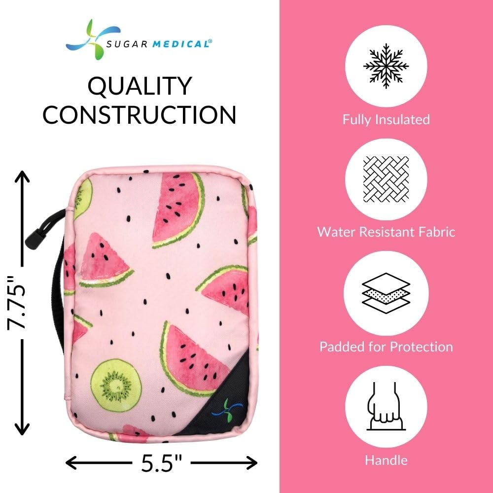 Sugar Medical built-in divider doubles as a test strip trash can.