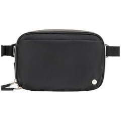 Sugar Medical insulated crossbody bag in onyx showing organized diabetes supplies for travel