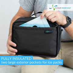 Sugar Medical bag features durable exterior designed for travel.