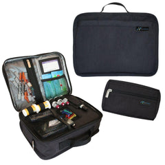 Sugar Medical insulated diabetes travel bag opened to reveal organized pockets.