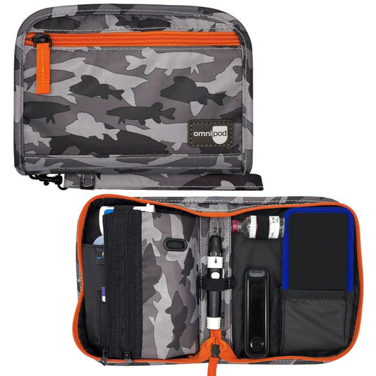 Sugar Medical Omnipod Supply Case front view shows organized compartments for pods and PDM, easy access