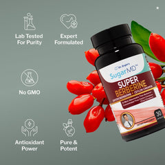 SugarMD bottle label closeup with vegan and non GMO seals