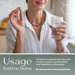SugarMD GLUXION capsules closeup emphasizing triple-strength potency for steady energy.