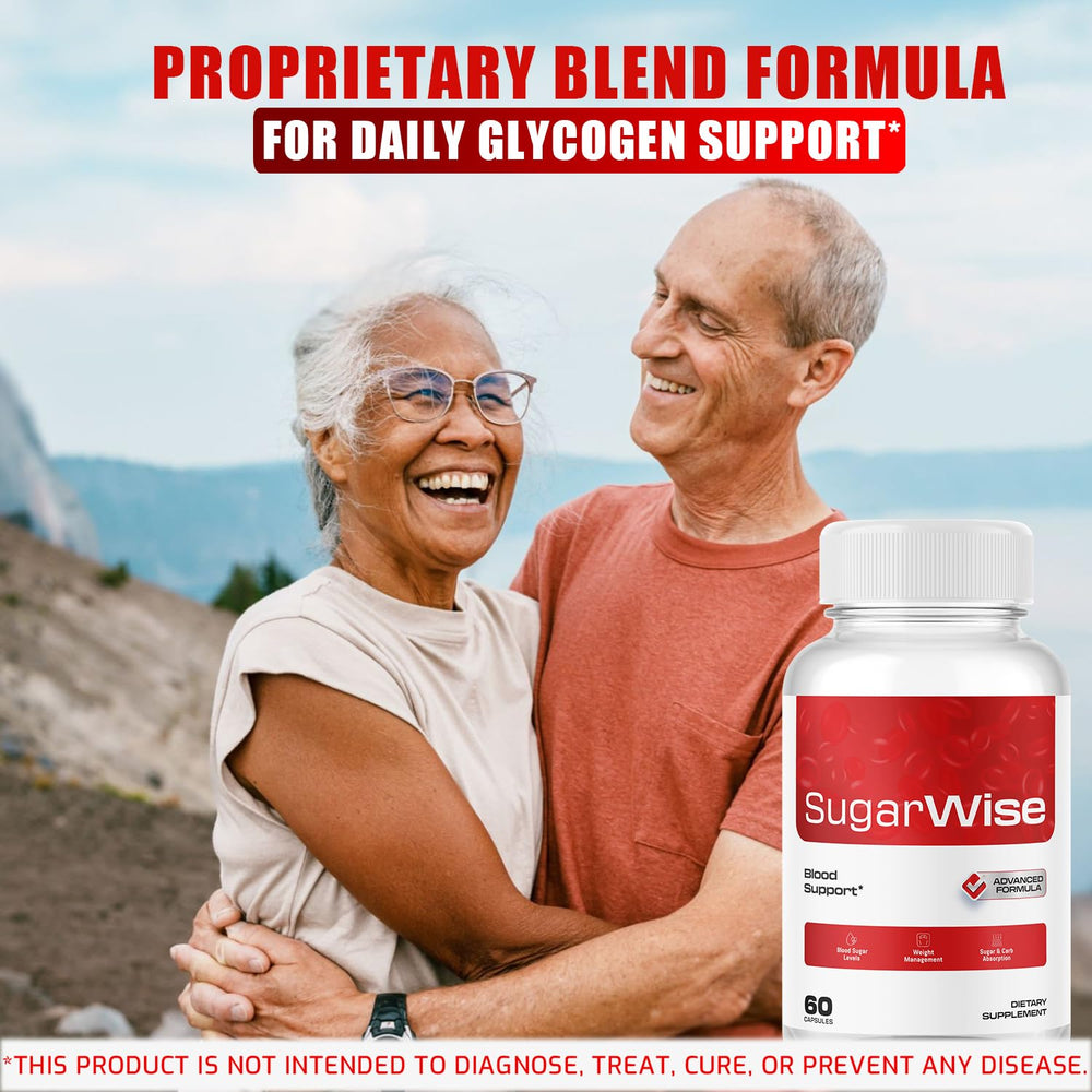 SugarWise supplement packaging box shows all-natural ingredients