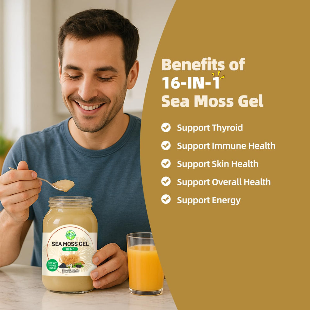 SumDIP Sea Moss Gel ingredients blend emphasizes a nutrient-dense, versatile vegan superfood.