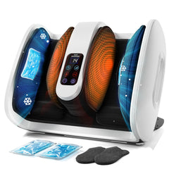 SUMELL foot massager with heat and ice in use for soothing recovery.