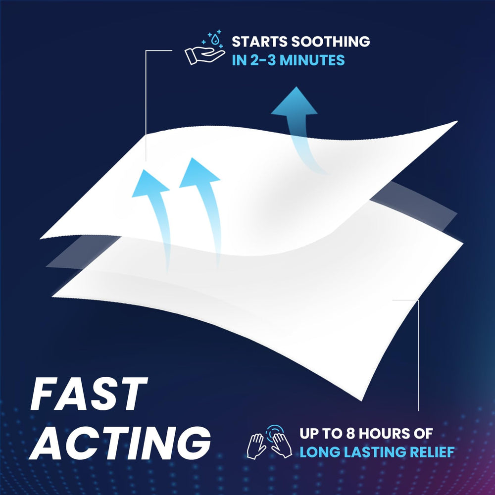 Sumifun patch demonstrates fast-acting numbness for temporary relief.