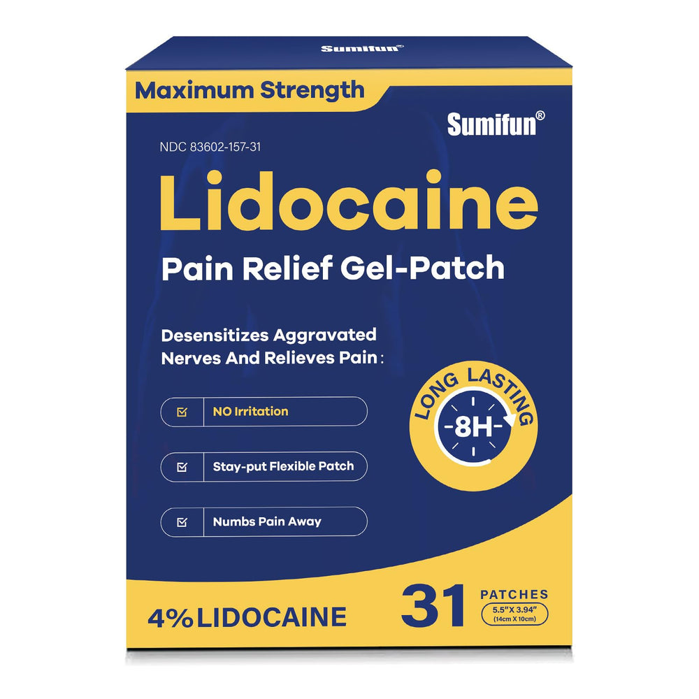 Sumifun lidocaine patch back application provides targeted relief for back discomfort.