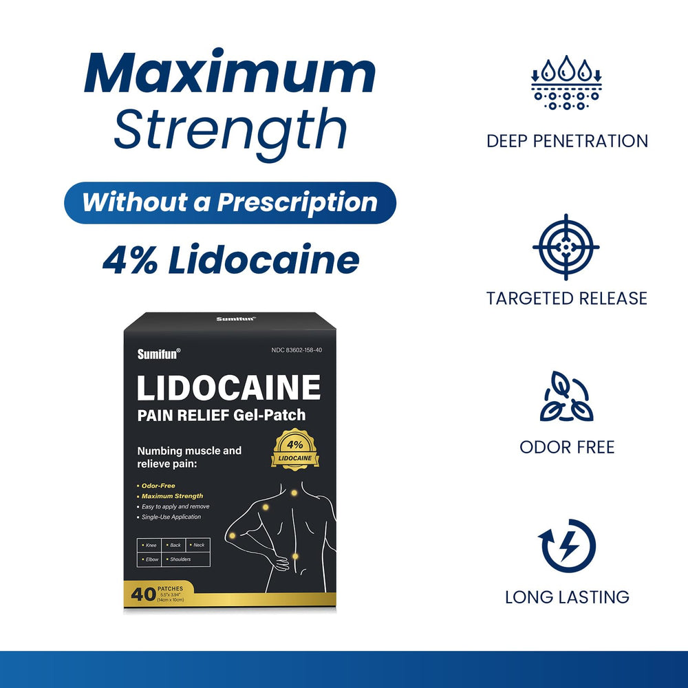 Sumifun lidocaine patches individually wrapped for hygiene and portability
