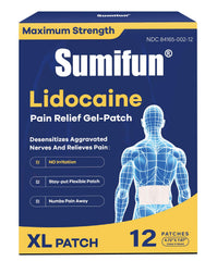Sumifun XL patch back coverage enables broad-area numbing support.