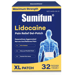 Sumifun XL Lidocaine patch covering back area for targeted relief