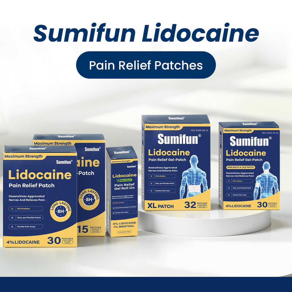 Sumifun XL Lidocaine patch four-corner reinforcement resists curling