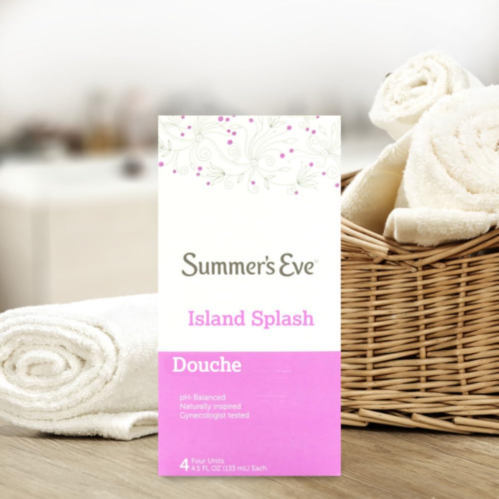 Close-up pour action of Summer's Eve Island Splash, mess-free application