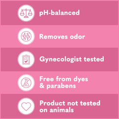 Summer's Eve Simply Sensitive micellar water action promotes gentle odor removal