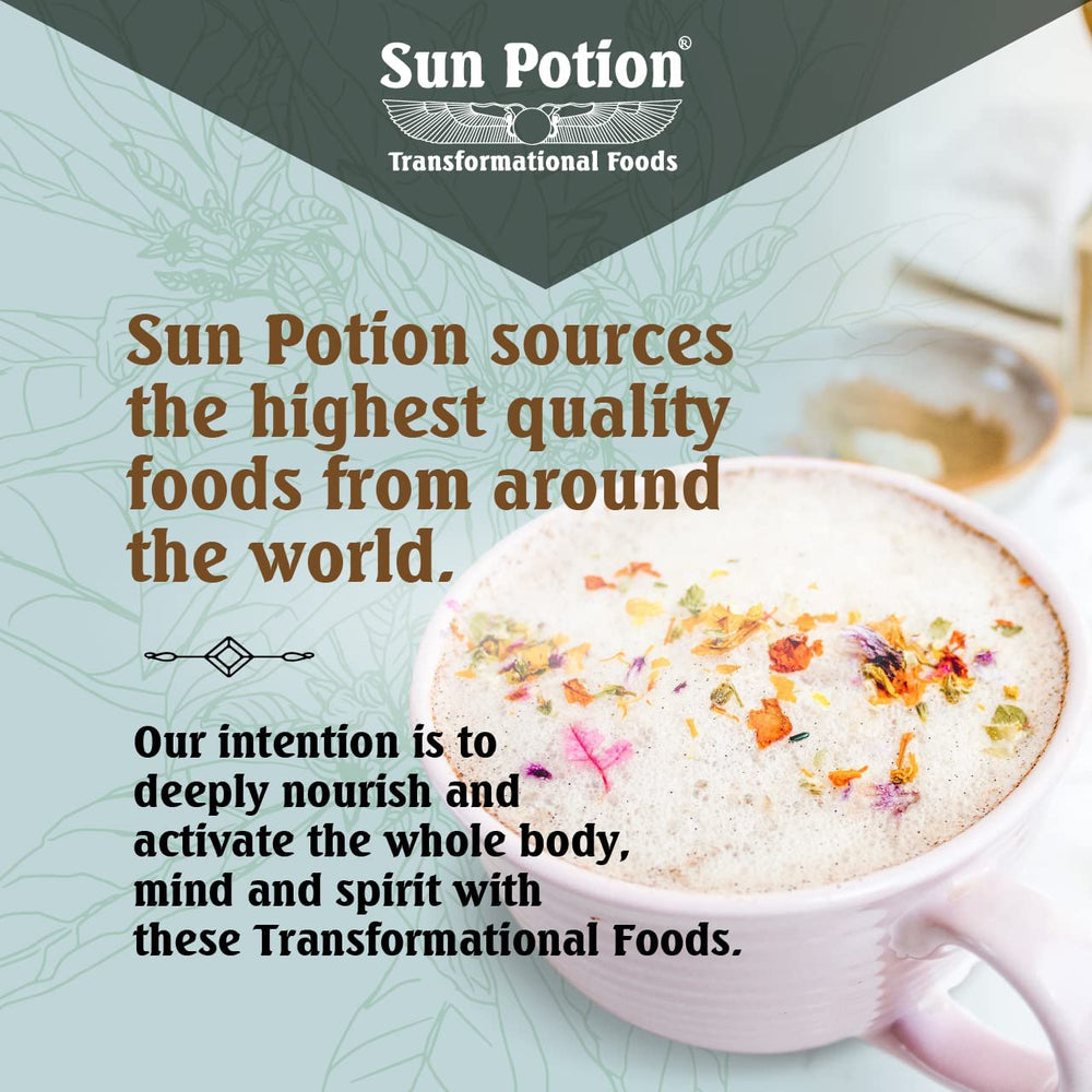 Sun Potion Ashwagandha natural packaging signals high quality and sustainable sourcing.
