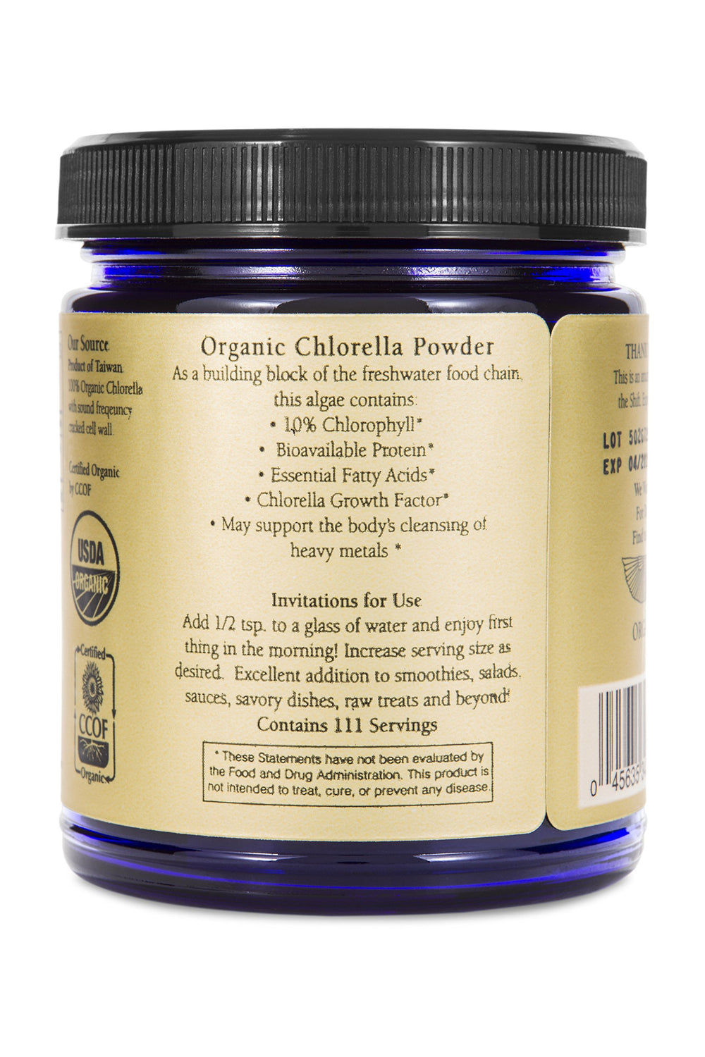 Sun Potion chlorella powder smoothie addition, nutrient-dense greens boost